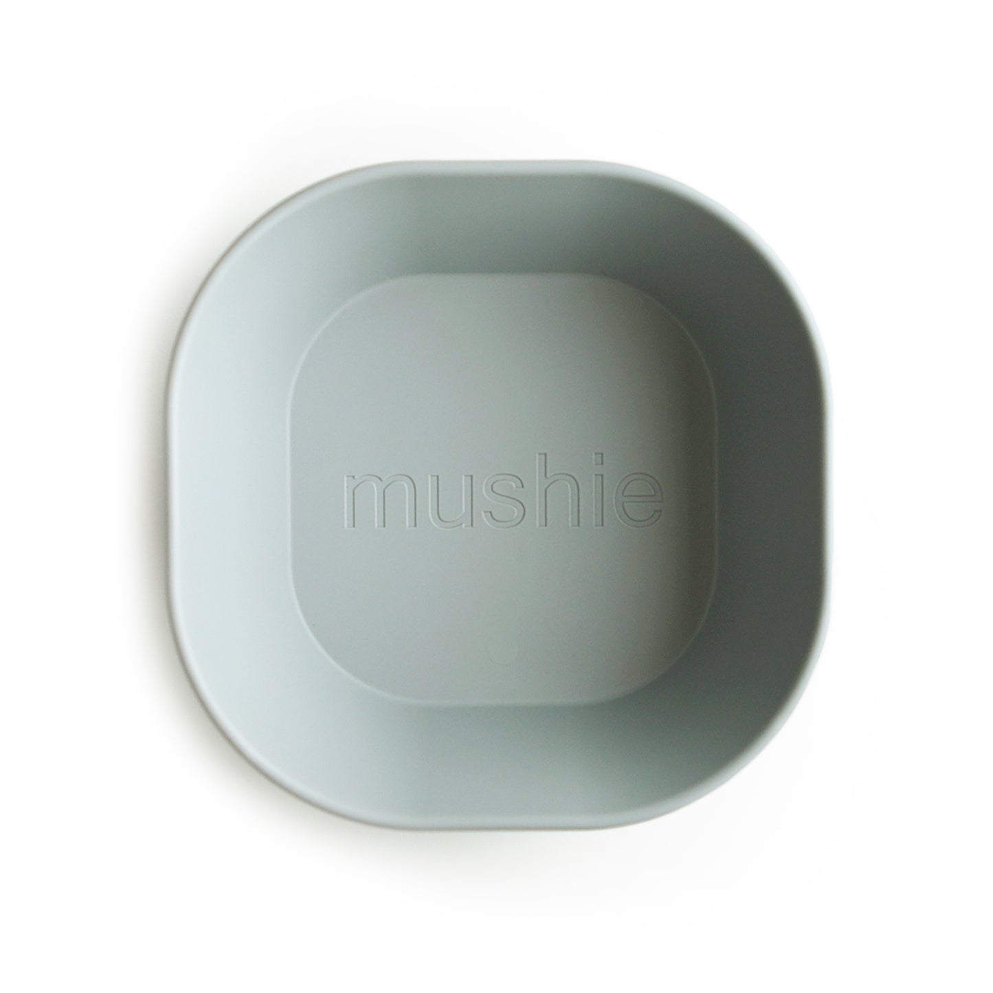 Firkantet skål fra Mushie - 2 stk sage/grøn