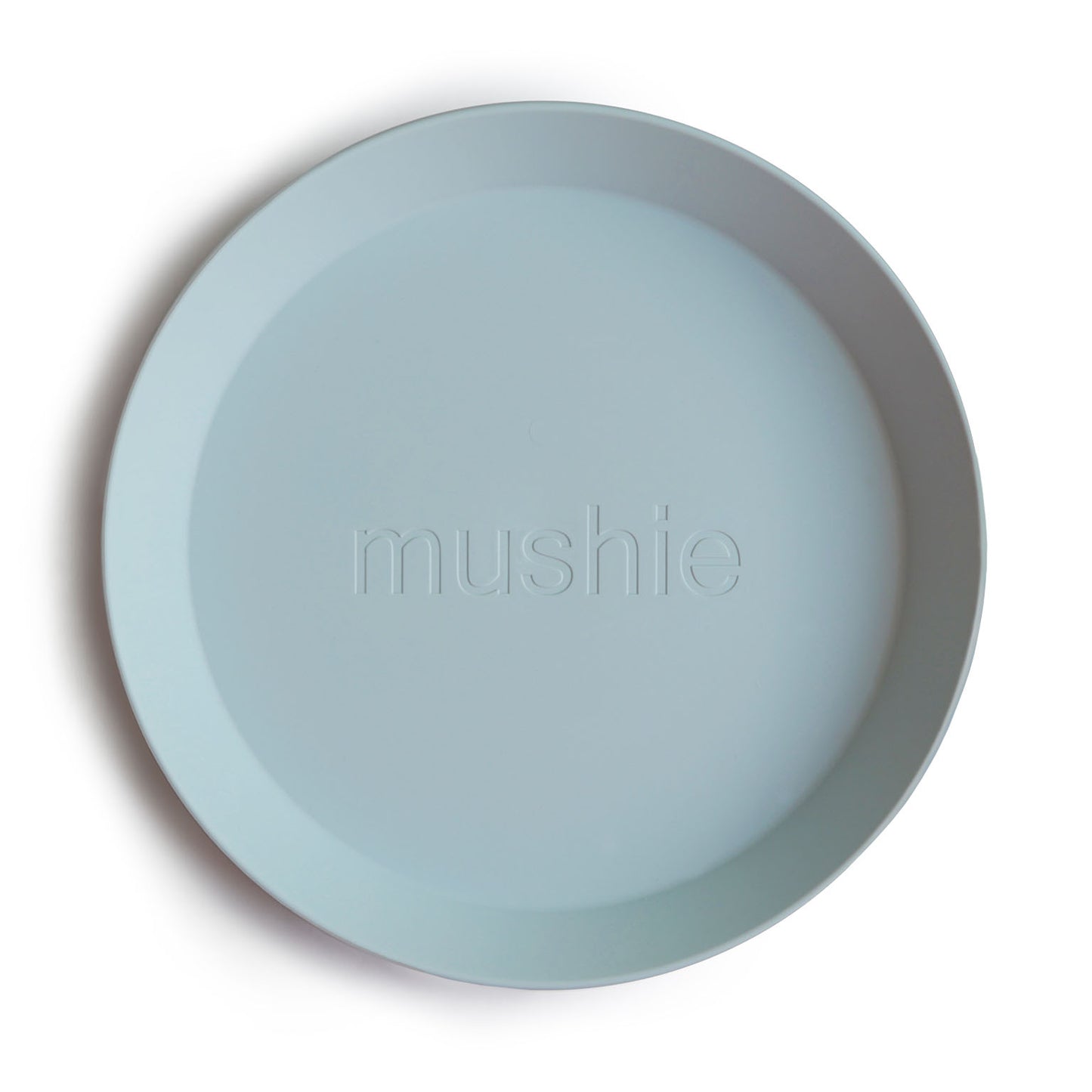 Rund tallerken fra Mushie - 2 stk Powder Blue
