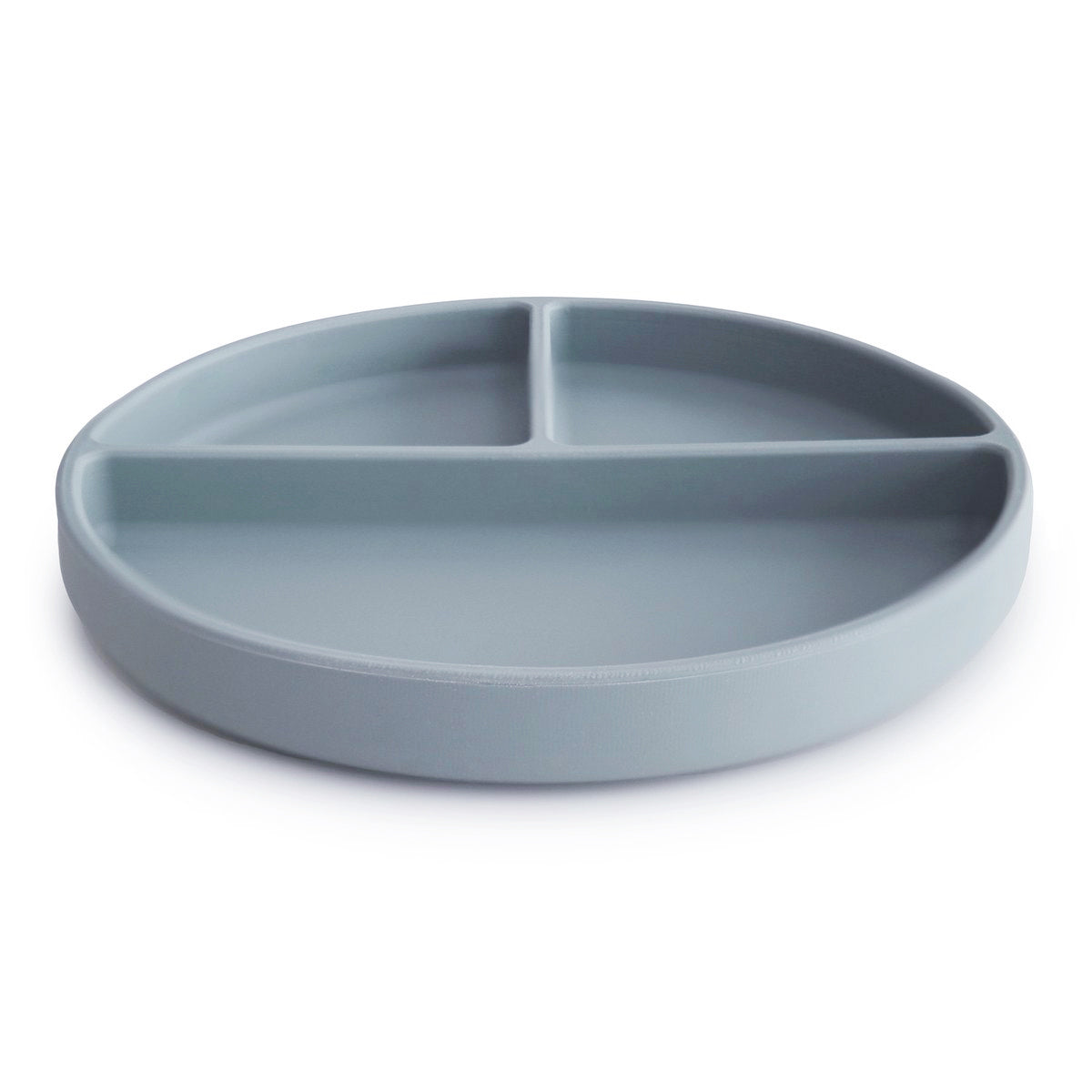 Mushie tallerken med rum i silikone - Blå