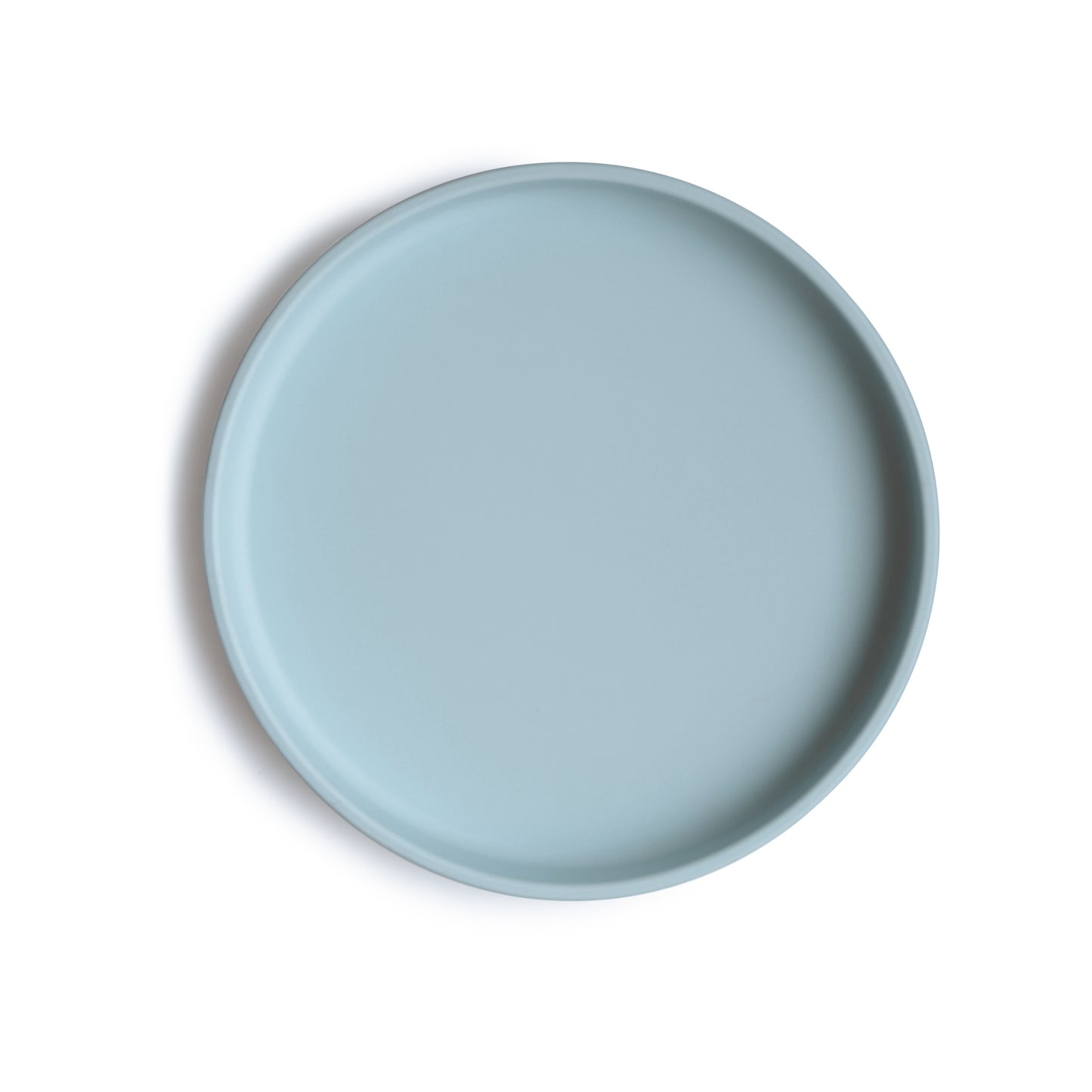 Mushie tallerken i silikone med sugekop -  Powder blue
