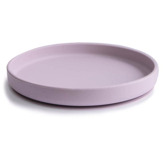 Mushie tallerken i silikone med sugekop -  Soft lilac/lys lilla