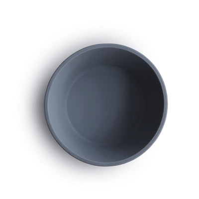 Mushie skål med sugekop i silikone - Grå-blå/tradewinds